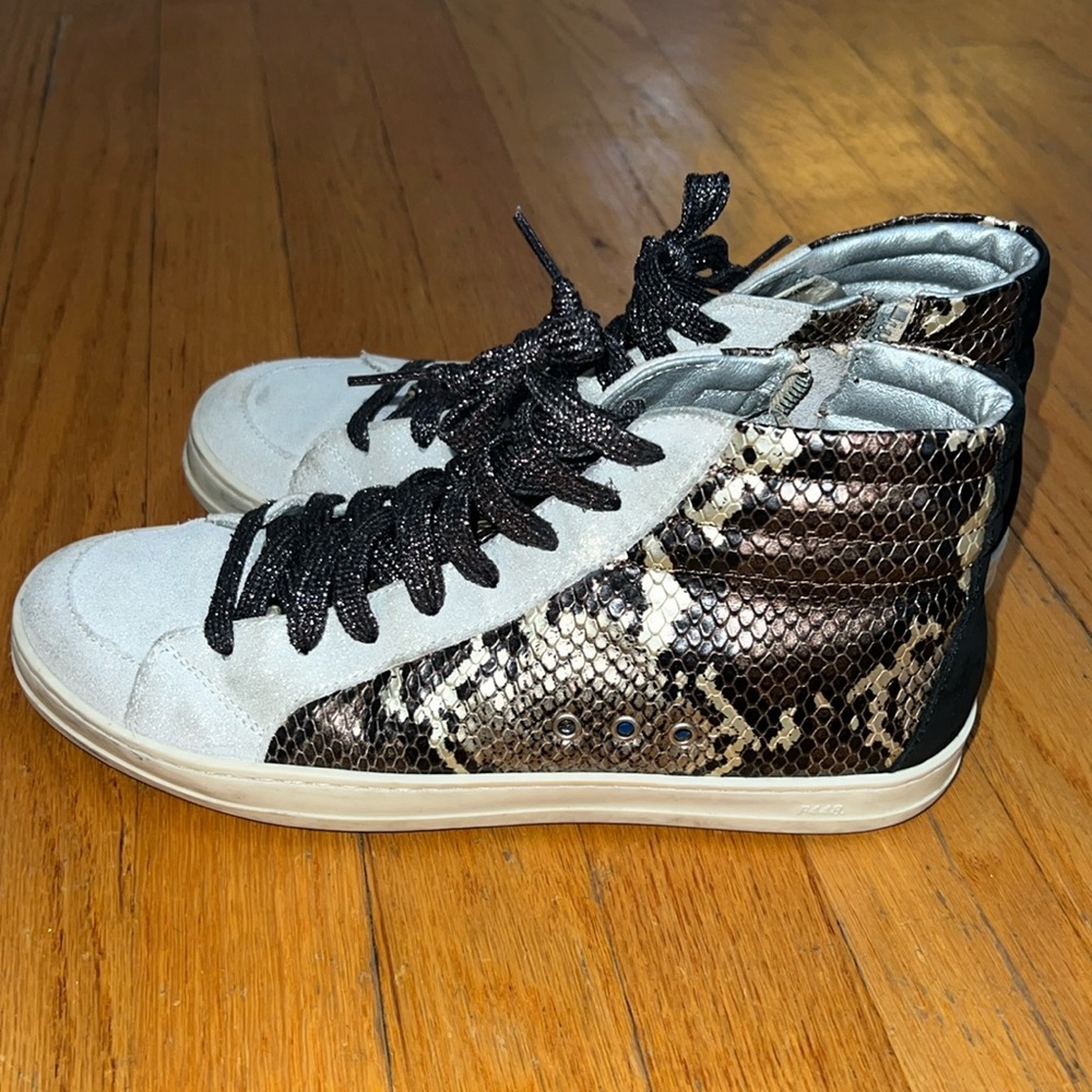 Snakeskin P448 high top sneakers